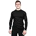 Utopia Wear Men's Casual Regular Fit Mockneck Pullover Sweater Knitted Long Sleeve T-Shirt (US, Alpha, Large, Regular, Regular, Black)