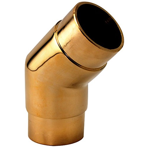 Flush Angle Fitting 135(45) Degree - Polished Brass - 2