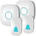 Wireless Doorbell, Lovin Product Waterproof Chime Kit with Over 36 Chimes & Adjustable Volume; Range Up to 1000ft Operating, with Sound and LED Flash Door Bell for Home (2 Receiver&2 Push Button)