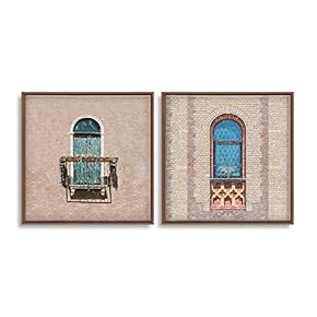 Framed Canvas Wall Art for Living Room, Bedroom Window Theme Canvas Prints for Home Decoration Ready to Hang - 16"x16"x2 Panels