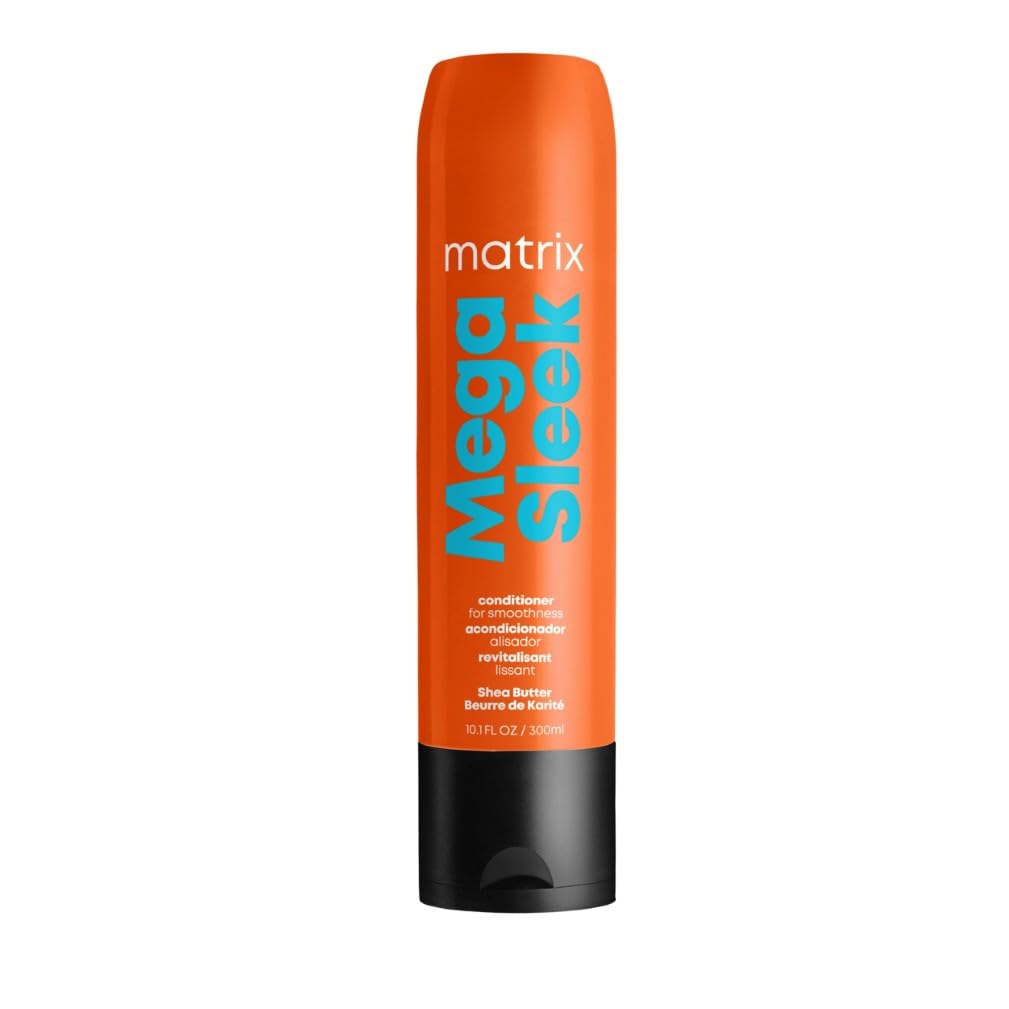 MATRIX | Smoothing Conditioner | With Shea Butter | Frizz Control, Humidity Protection, Smoothness & Shine, For Coarse, Unruly Hair | Total Results Mega Sleek | 300ml
