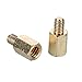 HanTof Replacement PC Mounting #6-32(Inner) to M3(Outer) Brass Jack Screw Standoff,Motherboard Standoffs,ATX Case Standoffs,ATX Standoff for ATX Computer Case - 50 Pack