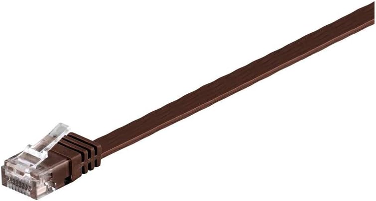 Goobay 95898 CAT 6 Flat-Patch Cable, U/UTP, Dark Brown, 7 m Length, 7m -- dunkelbraun - Image 3