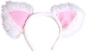 Doueer Serre Tete Oreilles De Chat En Fourrure Noire Et Blanche Pour Cosplay Blanc One Size Amazon Fr Beaute Et Parfum