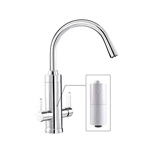 Wagen Built-in Filter Kitchen Faucet, 8 Stage 0.05micron Filter Tap, Seperated Pure & Tap Water Outlet, 3 Way Hot& Cold & Drink Water Tap, High Arc, Chrome(#LYCY-301) Wagen Built-in Filter Kitchen Faucet, 8 Stage 0.05micron Filter Tap, Seperated Pure & Tap Water Outlet, 3 Way Hot& Cold & Drink Water Tap, High Arc, Chrome(#LYCY-301)