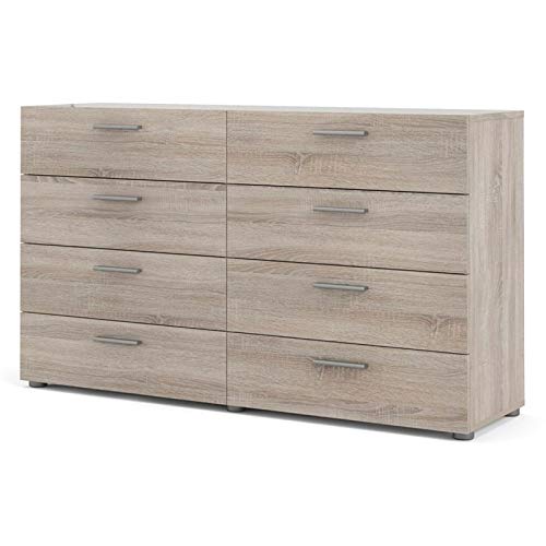 Tvilum Austin 8 Drawer Double Dresser, Truffle The Home Kitchen Store
