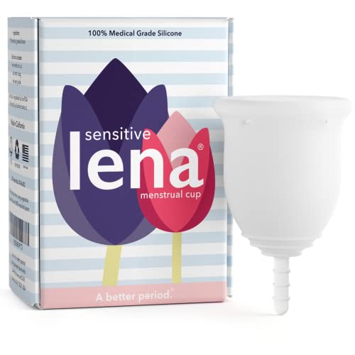 Lena Sensitive Menstrual Cup USA Made Soft Feminine Care 12h Wear