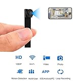 Hidden Spy Camera 1080P Wi-Fi, APP Controlled Nanny Cam Portable Security Cameras with 8 Hours Working Time/Motion Detection/Loop Recording