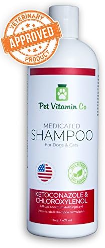 Pet Vitamin Co - Antibacterial & Antifungal Shampoo for Cats & Dogs - 16 fl oz