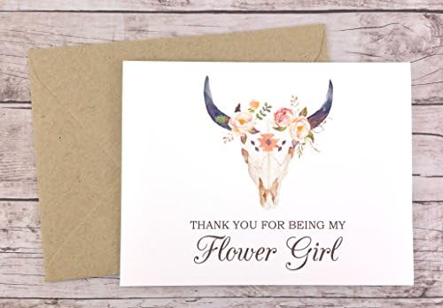 Thank You For Being My Flower Girl Card, Wedding Card, Flower Girl Thank You Card (FPS0010)