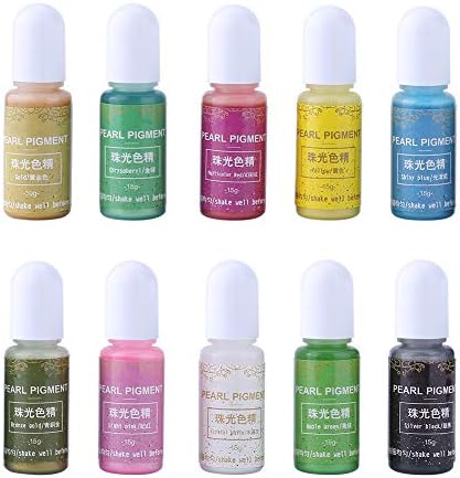 UV Resin Color Pigment, 10 Colors 10g Liquid Epoxy UV Resin Dye Coloring Colorant Pigment for DIY Jewelry Making Craft Decoration Nail Art Garment Accessories(#A)