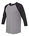 Next Level Unisex Triblend 3/4-Sleeve Raglan M VIN BLK/ PR HTHR