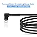 Foxsun 90 Degree Lightning Cable 6ft Nylon Braided[Apple MFi Certified] Right Angle iPhone Charger Cable Cord Compatible with iPhone X/XS/XR/XS MAX/ 8/8 Plus/7/7 Plus/6/6 Plus/5s/iPad and More(Black)