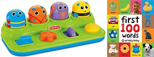 Baby Brilliant Basics Boppin Activity Bugs &amp; First 100 Words Toy for Kids, 2 Pack