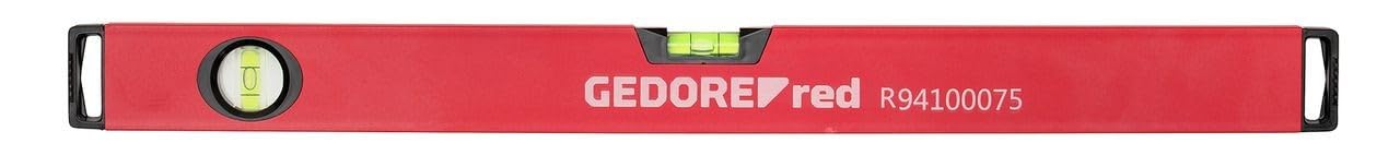 GEDORE red Spirit level, 600 mm long, Vertical and horizontal vials, Measurement accuracy +/- 0.5 mm/m, R94100075