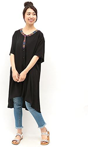 Amazon チチカカ Titicaca ウイチョールクロス ワンピース Free ブラック ワンピース チュニック 通販