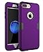 RabeMall Shockproof Case for iPhone 7 Plus,Sturdy and Durable and Slim Fit Case,Purple Black