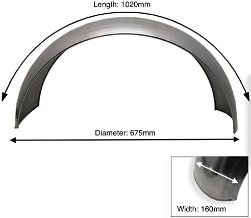 Rear Plain Steel Mudguard To Suit 15" Inch Wheel Ideal For Classic Motorcyles, Bobbers, Choppers,