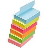 AmazonBasics Sticky Notes - 1 3/8" x 1 7/8", Assorted Colors, 18-Pack