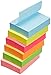 Amazon Basics Rectangular Sticky Notes, 1 3/8 x 1 7/8, Assorted Colors, 18-Pack