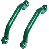 Playground Safety Handles - Outdoor Green Grab Handle Bars, Tree House Accessories, for Backyard Playset and Playground Equipment Replacement Safety Parts for Monkey Bars, Jungle Gym, and More