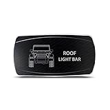 CH4x4 Rocker Switch Jeep Wrangler JK Roof Light Bar Symbol – Horizontal - White LED