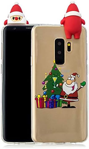 Samsung Galaxy S9 Plus Case for Girls,FBNK Soft Silicone Bumper Back Case with Christmas Spree Pattern Hybrid Soft Slim TPU Shockproof Smart Shell for Samsung Galaxy S9 Plus