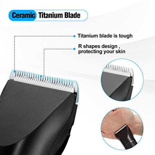 liaboe Tondeuse Cheveux Hommes, Tondeuse pour Homme Professionnelle, Kit Tondeuse Barbe Pour Homme Rechargeable Avec 4 Sabots et LCD, base de charge sans Fil et USB Recharge avec Adapteur