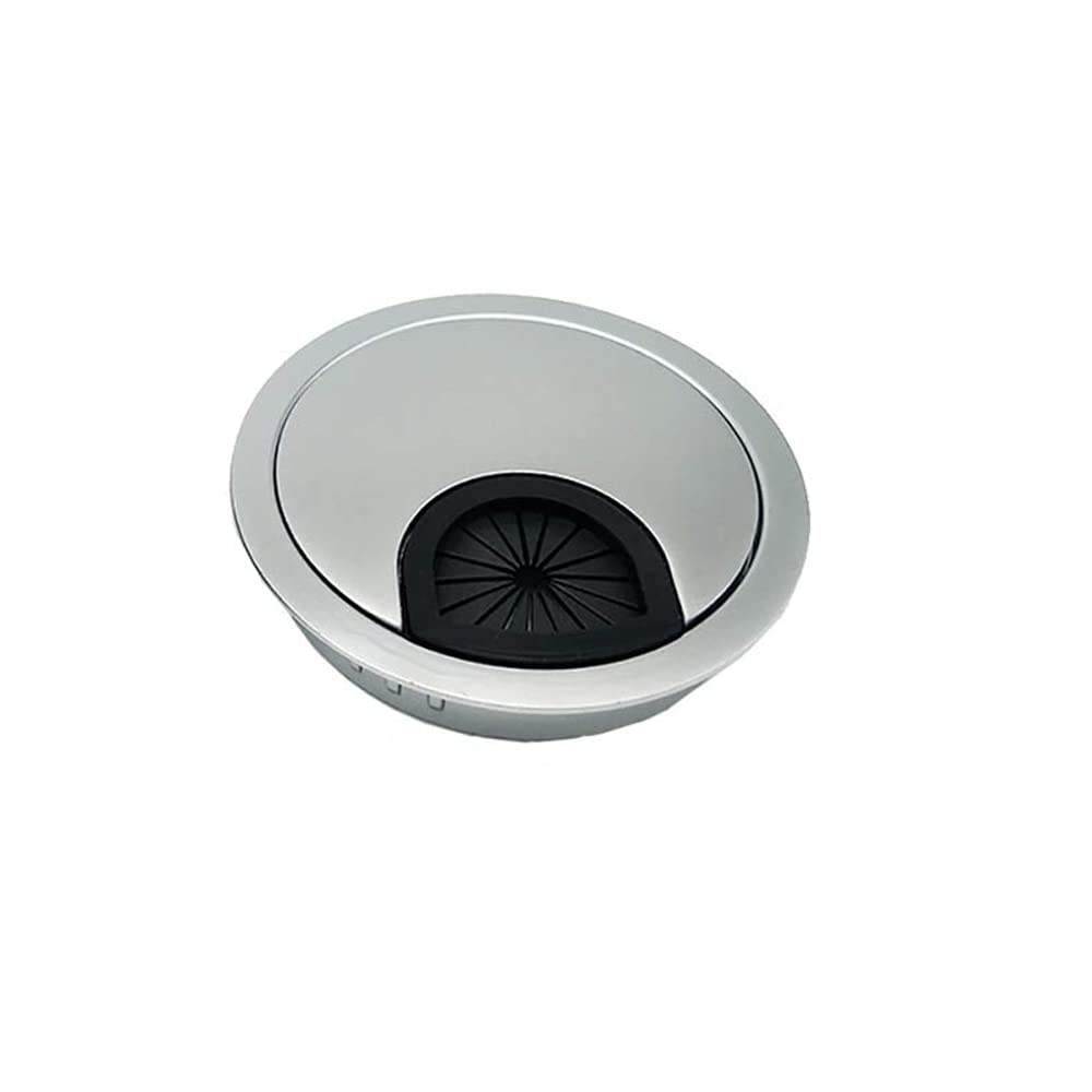 Qrity Zinc Alloy Computer Desk Grommet Cable Hole Covers for Management of Office & Computer Desk, Hole Dia 80mm โ image 1