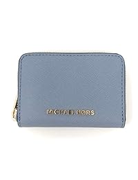 Michael Kors Jet Set Travel Zip alrededor de bolsillo trasero Saffiano cuero tarjetero
