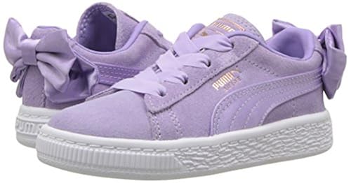 Puma Baby Suede Bow Slip On Sneaker, Purple Rose-Purple Rose, US