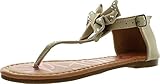 Amanda-15 Little Girls Flat Thong Sandals with Bow and Rhinestones