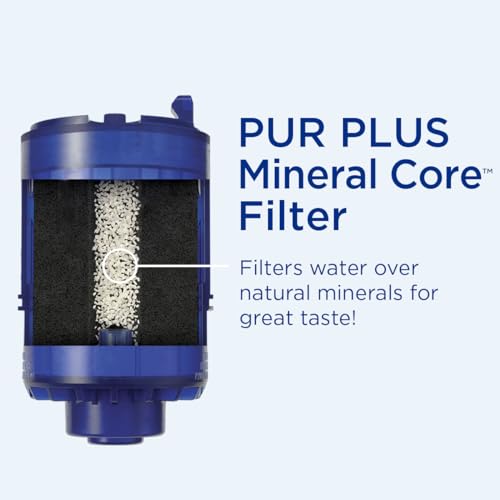 PUR PLUS FAUCET MOUNT REPLACEMENT FILTER 6-PACK, GENUINE PUR FILTER, 2-IN-1 POWERFUL, NATURAL MINERAL FILTRATION, LEAD REMOVAL, 18-MONTH VALUE, BLUE (RF99996)