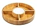 Chip and Dip Serving Tray with Ceramic Dip Bowl – Large Bamboo Dip Platter Tray for Event Use – Appetizer Server for Salsa, Nacho, Guacamole, Taco Chip, Snacks and More
