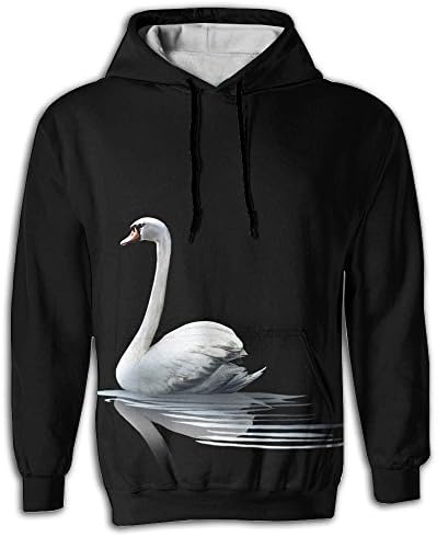 JUJIA SAD Mans Fashion Swan 3D Print Hoodies Block Hoodies