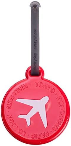 M Square Luggage Tags (Red Round)