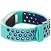 Wepro Replacement Bands Accessory for Fitbit Charge 2 HR with air hole, Small Teal on Blue
