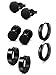 Jstyle 4 Pairs Stainless Steel Stud Earrings for Men Women Hoop Earrings Huggie Piercing 18G