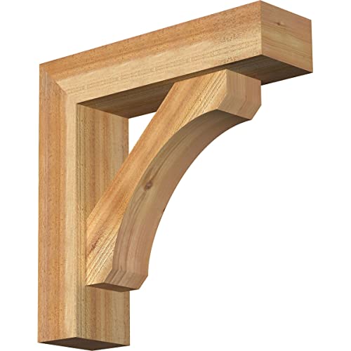 6"W x 22"D x 22"H Legacy Block Rough Sawn Bracket w/Offset Brace, Western Red C…