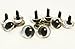 Sassy Bears 12mm Translucent Clear Cat Reptile Safety Eyes for Bear, Doll, Puppet, Plush Animal and Craft - 10 Pairs