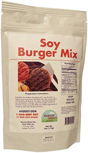 Harvest Direct Soy Burger Mix, 4 oz. Bag (Pack of 6)