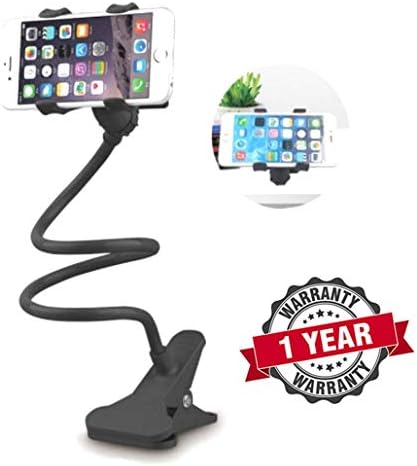Raptas Universal Flexible Adjustable Mobile Foldable 360 Rotable Hands-free Cell Phone Holder Clip Stand for Live Stream, Desk, Bed, Kitchen, Office Compatible With Android, IOS Devices Other All Smartphones