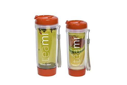 FRUIT INFUSER Water Bottle Tumbler with a Lid | 100% BPA FREE | Our Best Infusion Bottles for Infused Fruit, Smoothies, Tea, and Coffee | Double Walled Mug, Hot & Cold (20 Ounces, Red)