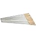 HAKSEN 12 PCS Barbecue Skewers with Wood Handle Marshmallow Roasting Sticks Meat Hot Dog Fork Best for BBQ Camping Cookware Campfire Grill Cooking, Stainless Steel primary