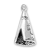 Sterling Silver 3D American Indian Tipi Teepee Tent