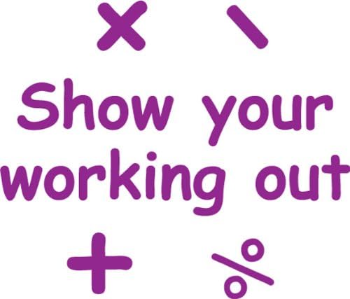 "Show your working out" Self inking teacher reward stamp X12055