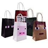 JOYET Pixel Miner Gaming Paper Bags 15 Pack For Happy Birthday Party Favor