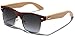 Bamboo Wood Polarized Sunglasses Retro Fashion Semi Rimless Style Frame