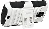 Amzer AMZ95272 Dual Layer Hybrid Kickstand Case Cover for Samsung GALAXY Nexus I515/L700-1 Pack - Retail Packaging - White/Black