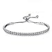 MONIYA Adjustable Women Cubic Zirconia Tennis Bracelet Wedding Engagement Simulated Birthstone Jewelry